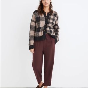 Madewell NWOT Maroon Relaxed Pocket Pants